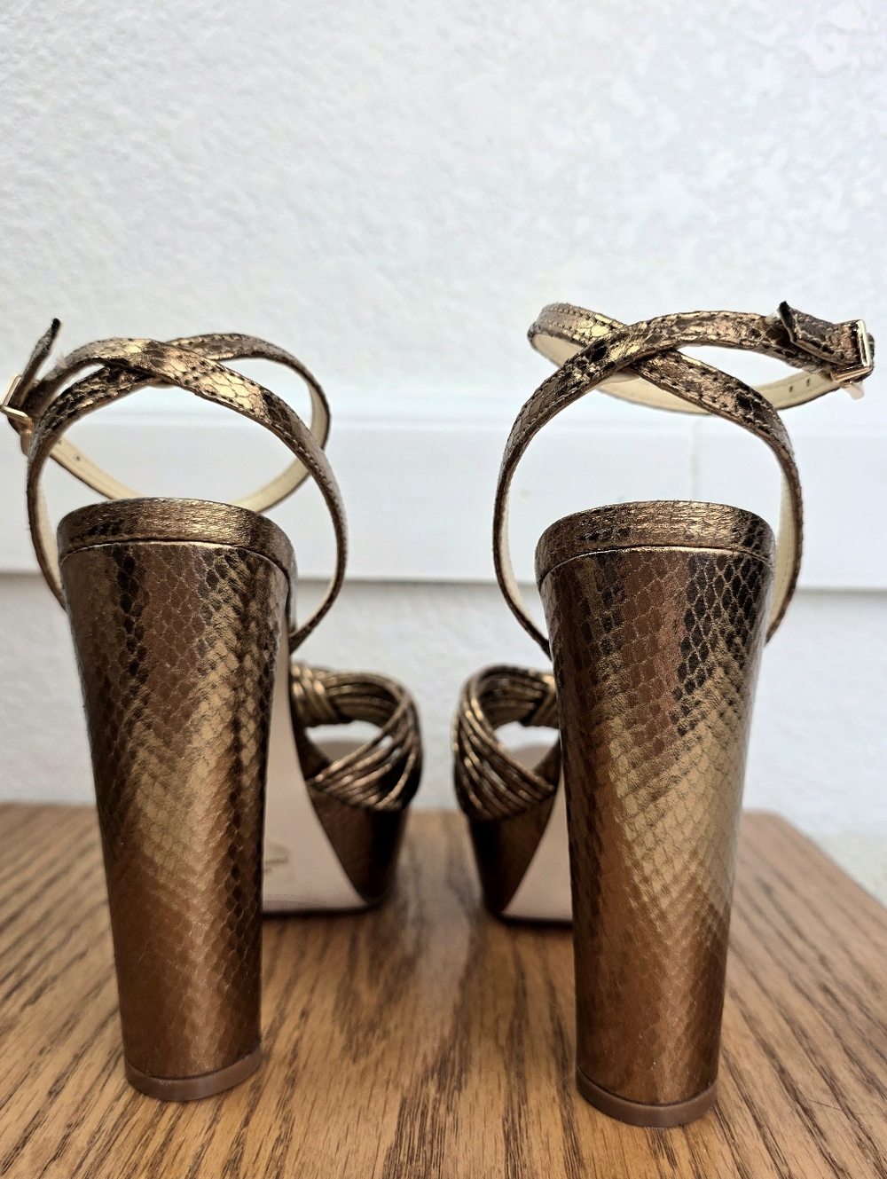 Jessica Simpson Immie Knotted Platform Sandals Bronze - Picture 7 of 14